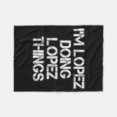 Couverture Polaire Retro Im Lopez Doing Lopez Things Quote Funny  (Devant (Horizontal))