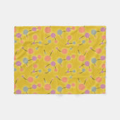 Couverture Polaire Rétro jaune pointillé d'univers (Devant (Horizontal))