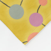 Couverture Polaire Rétro jaune pointillé d'univers (Coin)
