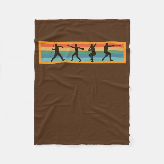 Couverture Polaire Retro Javelin Discus Shot Put Marmer Track Et (Devant)