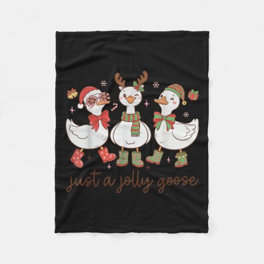 Couverture Polaire Retro Just A Jolly Goose Satan Christmas Holiday C (Devant)