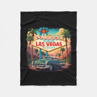 Couverture Polaire Retro Las Vegas Nevada Las Vegas Souvenir Vacation