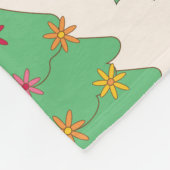 Couverture Polaire Rétro les années 70 Super Noël Arbres Motif (Coin)