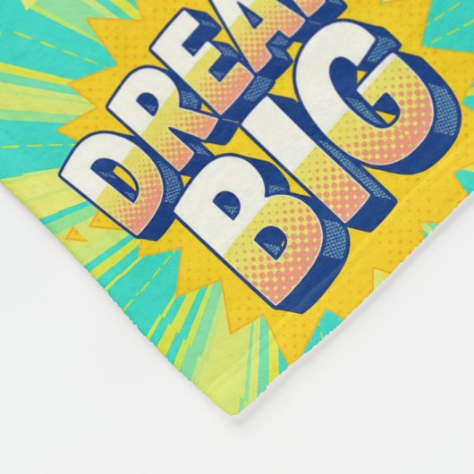 Couverture Polaire Retro lettering dream big text (Coin)