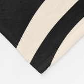 Couverture Polaire Retro Liquid Swirl Abstract Pattern Black Cream (Coin)