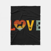 Couverture Polaire Retro Love à thème Jack Russell Terrier Chien Vale (Devant)