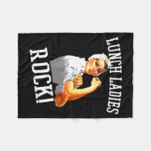 Couverture Polaire Retro Lunch Ladies Rock Cafeteria Worker Funny Lun (Devant (Horizontal))