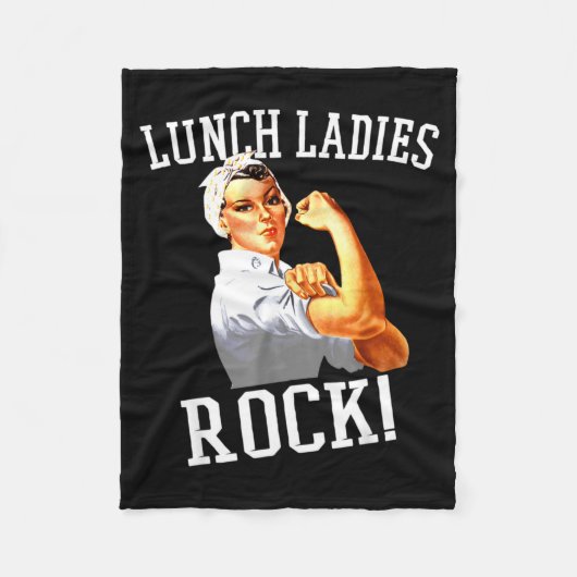 Couverture Polaire Retro Lunch Ladies Rock Cafeteria Worker Funny Lun (Devant)