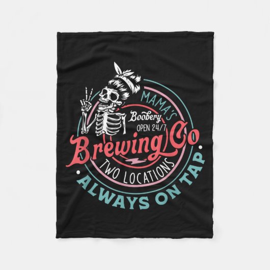 Couverture Polaire Retro Mama's Ery Brewing Co Funny Breastfeeding Sk (Devant)