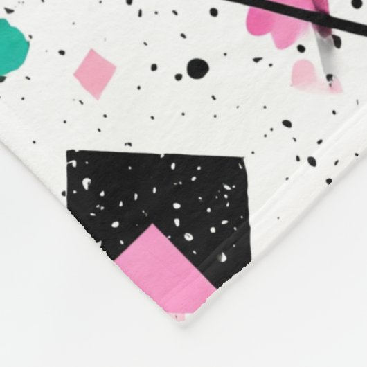 Couverture Polaire Retro Memphis Geometric Pattern (Coin)