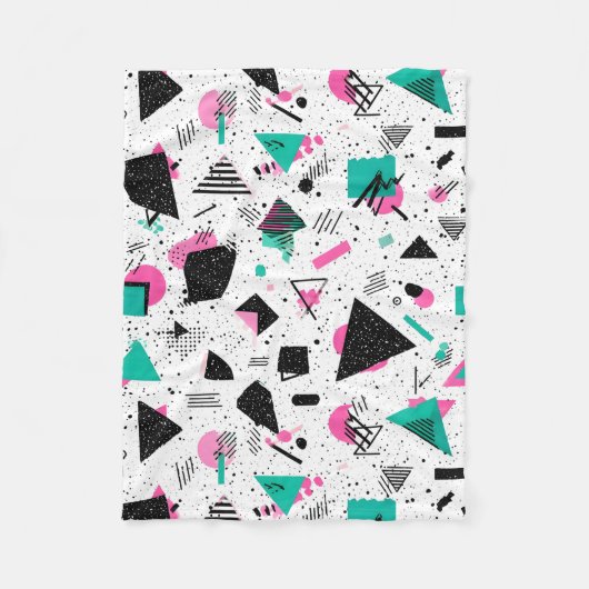 Couverture Polaire Retro Memphis Geometric Pattern (Devant)