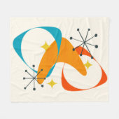 Couverture Polaire Retro Mid Century Espace atomique Age Abstrait 20 (Devant (Horizontal))