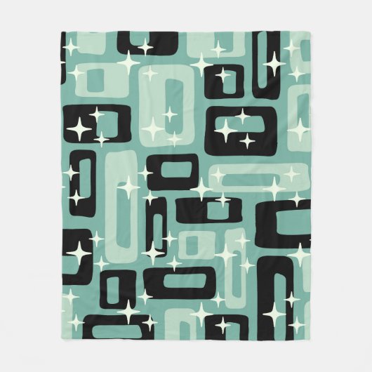 Couverture Polaire Retro Mid Century Modern Abstract Pattern (Devant)