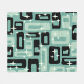 Couverture Polaire Retro Mid Century Modern Abstract Pattern (Devant (Horizontal))