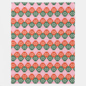 Couverture Polaire Retro Mid Mod Atomic Pattern Pink Green Christmas (Devant)