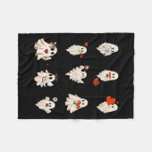 Couverture Polaire Rétro Mignonne Fantôme Valentines Journée Femmes H (Devant (Horizontal))