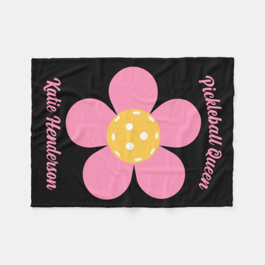 Couverture Polaire Retro Mod 70s Ckleball Flower D  (Devant (Horizontal))