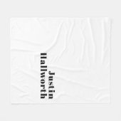 Couverture Polaire Rétro Moderne Nom minimum ou Modèle d'entreprise (Devant (Horizontal))