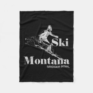 Couverture Polaire Retro Montana Bridger Bowl Skiing Tee