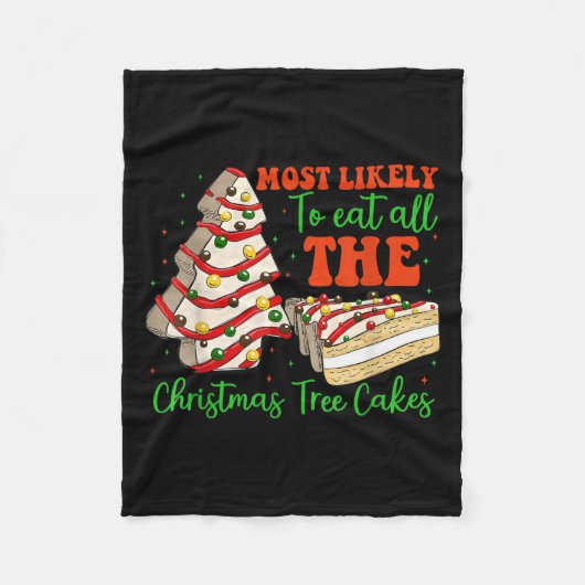 Couverture Polaire Retro Most Likely To Eat All The Christmas Tree Ca (Devant)