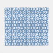 Couverture Polaire Rétro motif bleu scandinave (Devant (Horizontal))