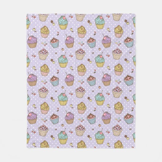 Couverture Polaire Rétro motif de bonbons (Devant)