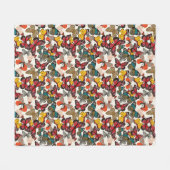 Couverture Polaire Rétro motif floral 2 (Devant (Horizontal))