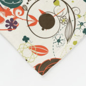 Couverture Polaire Rétro motif floral 2 (Coin)
