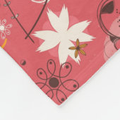 Couverture Polaire Rétro motif floral 7 (Coin)