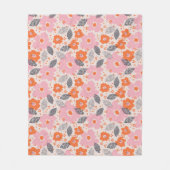 Couverture Polaire Rétro motif floral mignon (Devant)