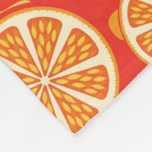 Couverture Polaire Rétro motif orange d'agrume (Coin)