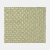 Couverture Polaire Rétro motif vert et jaune vintage (Devant (Horizontal))