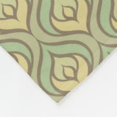 Couverture Polaire Rétro motif vert et jaune vintage (Coin)