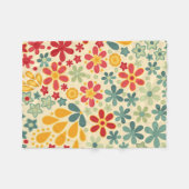 Couverture Polaire Retro. Motifs floraux (Devant (Horizontal))