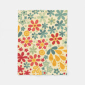 Couverture Polaire Retro. Motifs floraux (Devant)