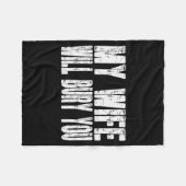 Couverture Polaire Retro My Wife Will Bury You Funny Couple Married J (Devant (Horizontal))