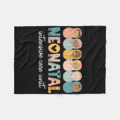 Couverture Polaire Retro Nicu Nurse Shirt Neonatal Intenatal Care Uni (Devant (Horizontal))