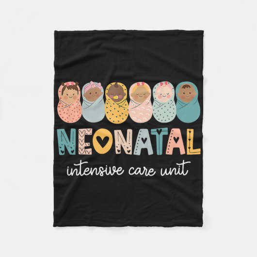 Couverture Polaire Retro Nicu Nurse Shirt Neonatal Intenatal Care Uni (Devant)