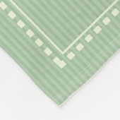 Couverture Polaire Retro Noël Fox Pastel Vert & Beige 2 (Coin)