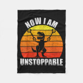 Couverture Polaire Retro Now I Am Unstoppable Shirt Funny T-rex Vinta (Devant)
