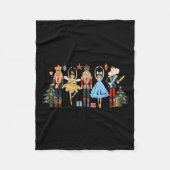 Couverture Polaire Retro Nutcracker Ballet Christmas Tree Shirts For (Devant)