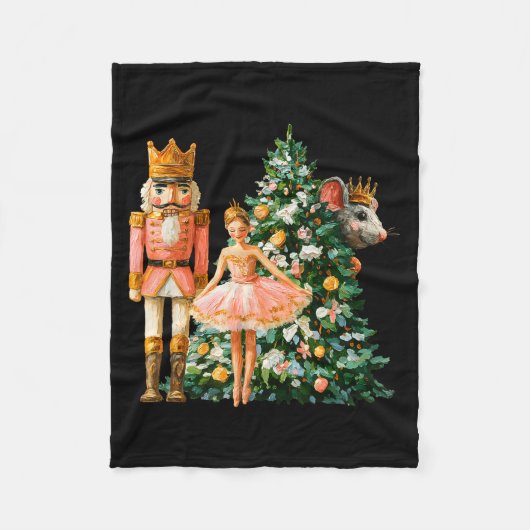 Couverture Polaire Retro Nutcracker Ballet Nk Christmas Xmas Vibes Wo (Devant)