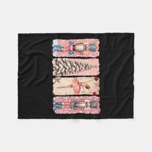 Couverture Polaire Retro Nutcracker Ballet Nk Christmas Xmas Vibes Wo (Devant (Horizontal))