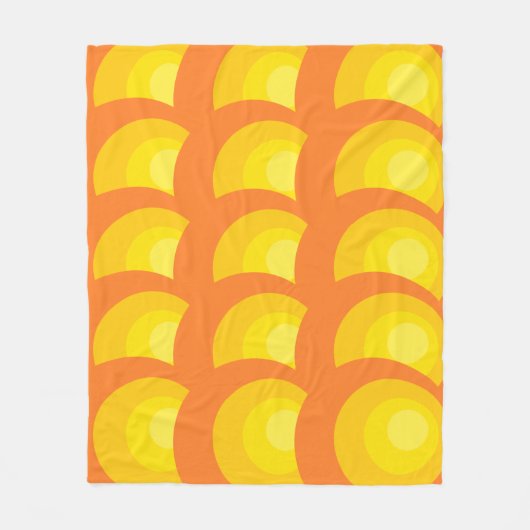 Couverture Polaire Retro Orange Circles (Devant)