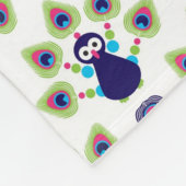 Couverture Polaire rétro paon exotique de l'Inde (Coin)