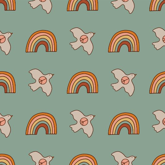 Couverture Polaire Retro Pastel Blanket 70s Groovy Earthy Vibes