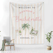 Couverture Polaire Retro Pink Wine Country Bachelorette Weekend Fleec