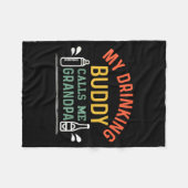Couverture Polaire Retro Pregnancy Announcement Grandpa My Drinking B (Devant (Horizontal))