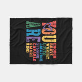 Couverture Polaire Retro Pride Mental Health You Are Enough Brave Wor (Devant (Horizontal))