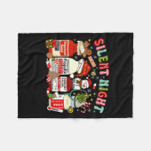 Couverture Polaire Retro Profol Silent Night Icu Nurses Funny Merry C (Devant (Horizontal))